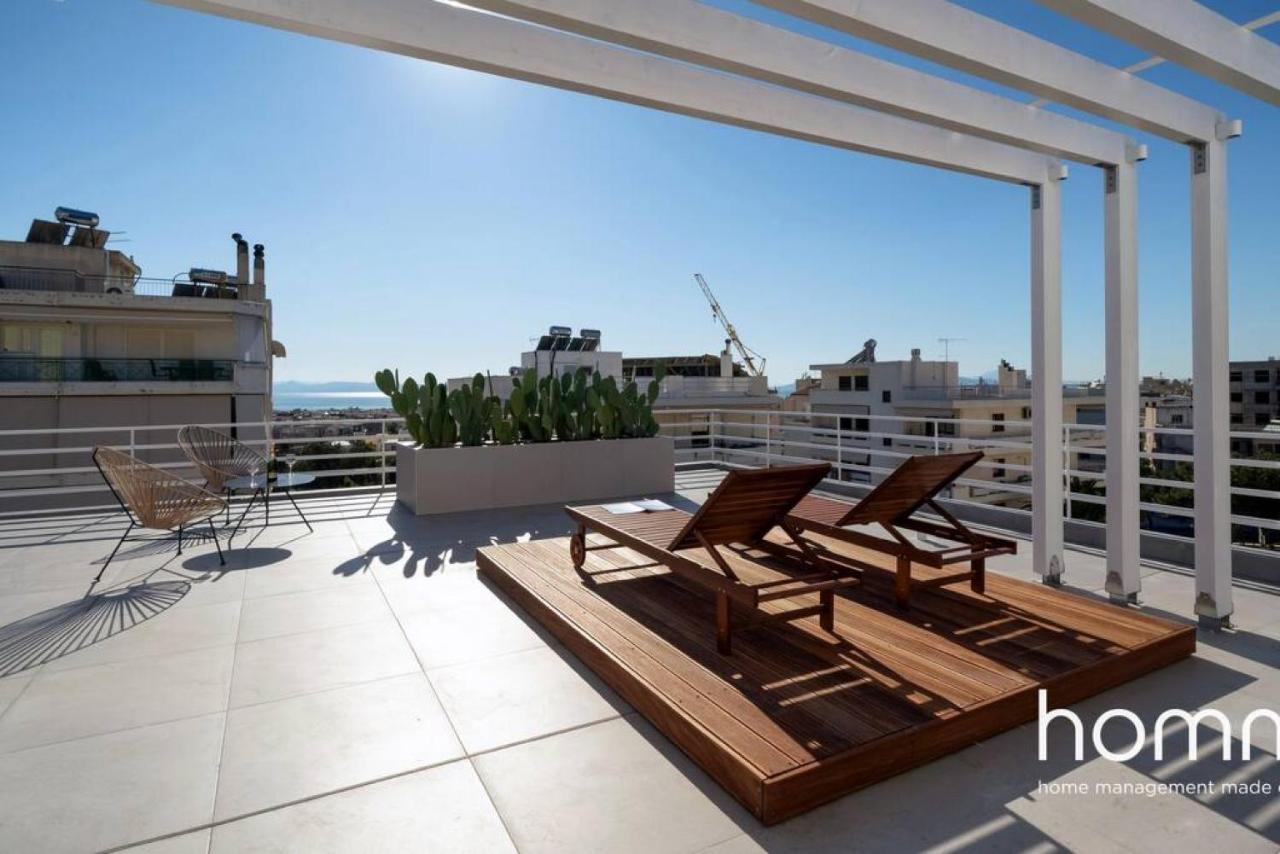Ferienwohnung Brand New Homm Penthouse In Ano Glyfada, Dilou Athen Exterior foto