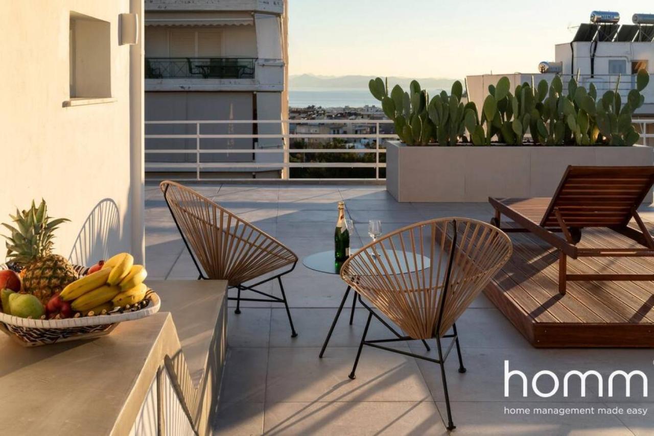 Ferienwohnung Brand New Homm Penthouse In Ano Glyfada, Dilou Athen Exterior foto