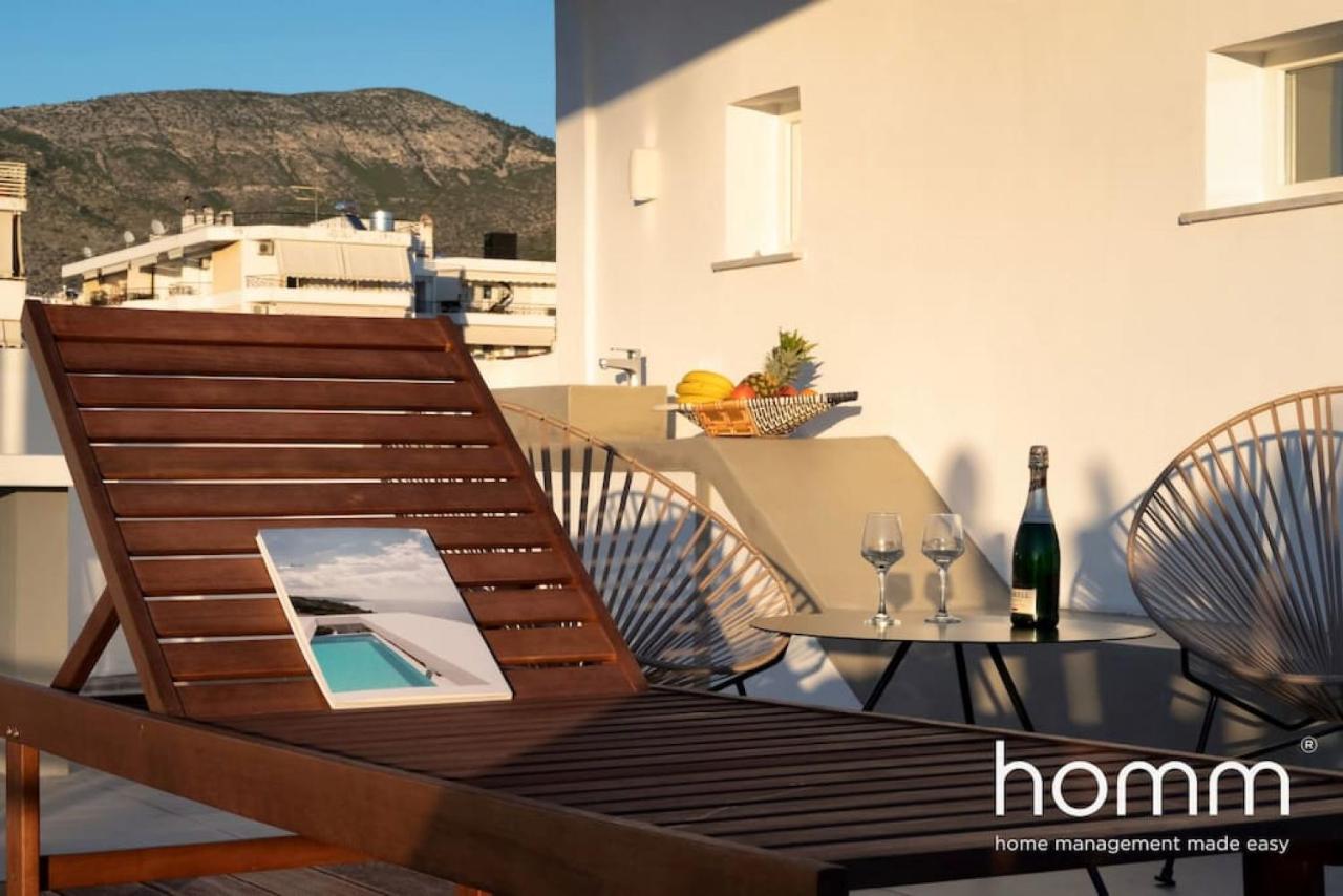 Ferienwohnung Brand New Homm Penthouse In Ano Glyfada, Dilou Athen Exterior foto