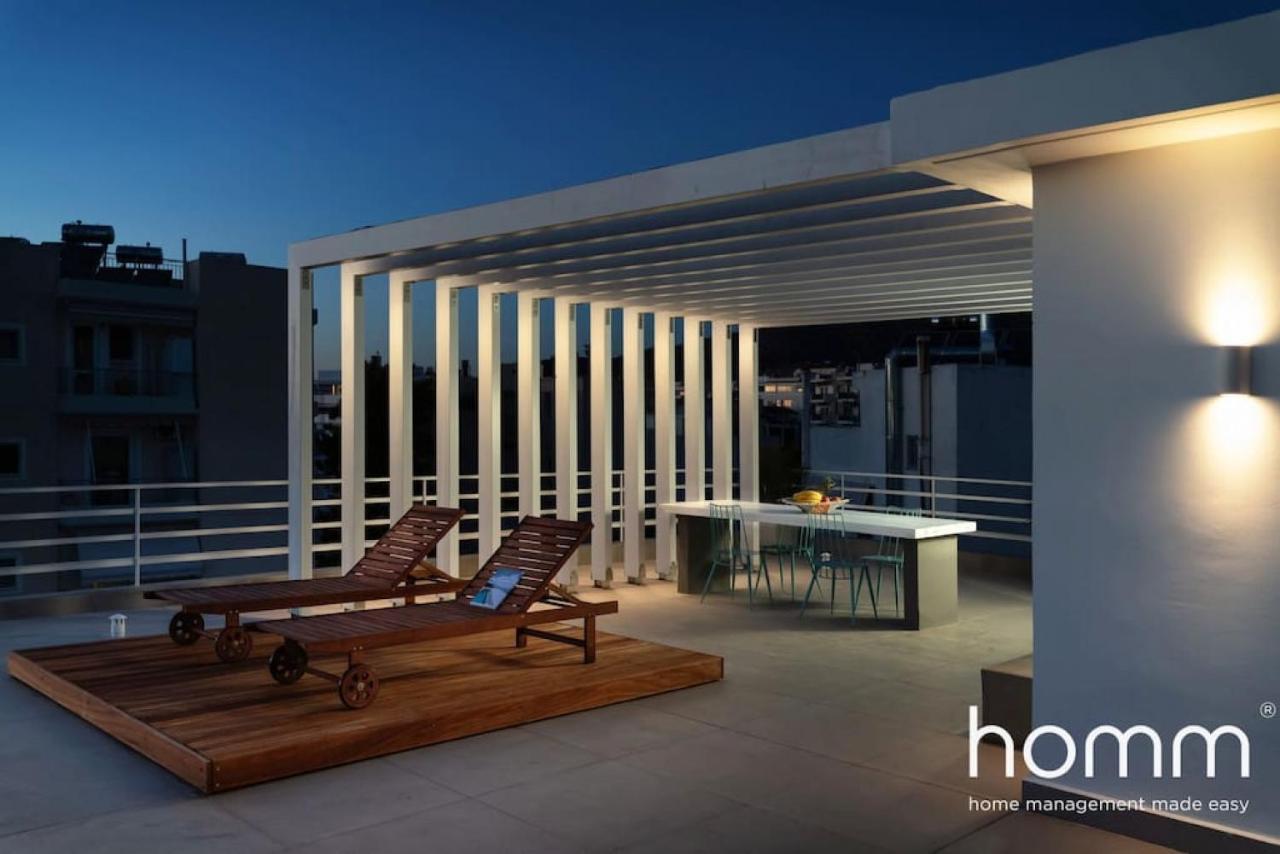 Ferienwohnung Brand New Homm Penthouse In Ano Glyfada, Dilou Athen Exterior foto